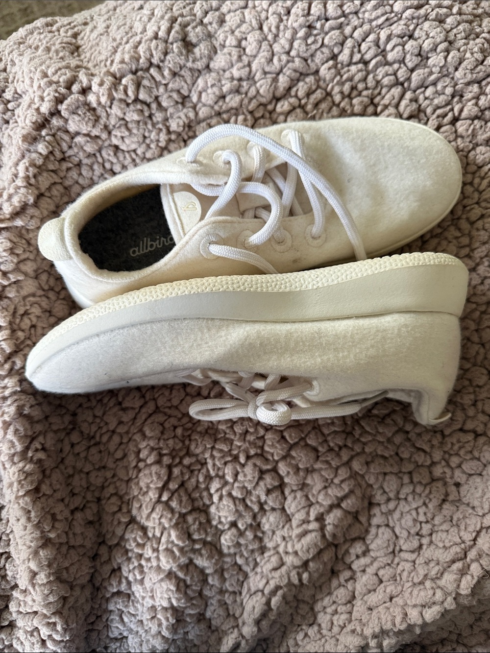 Allbirds women’s Cream Wool Runners - Comfortable Everyday Sneakers